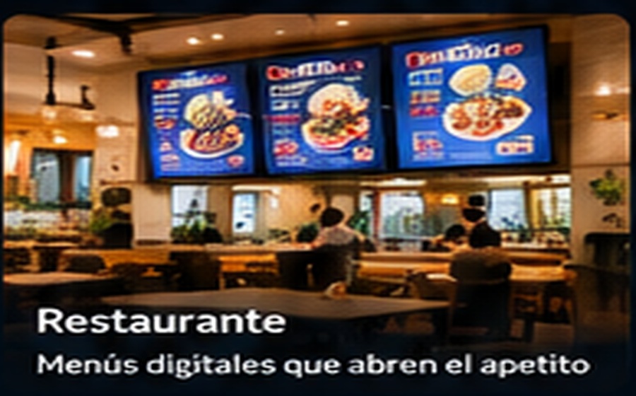 Restaurante con menús digitales